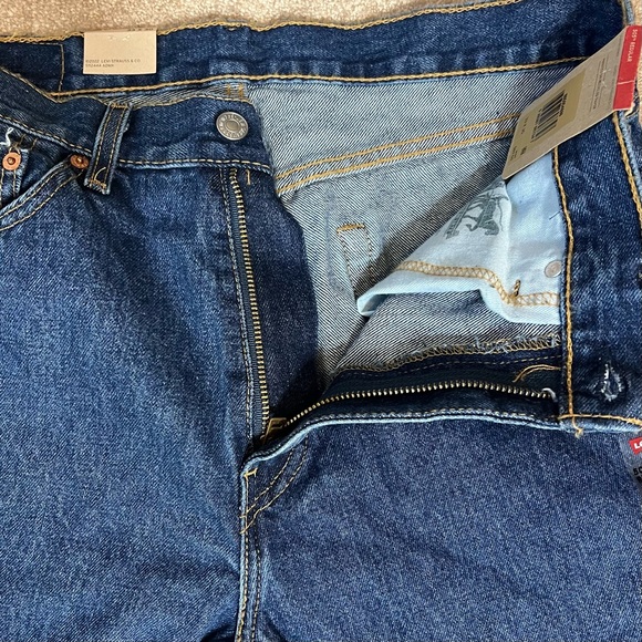 Levi's 505 Regular Straight Blue Jeans Classic Style Size 33x30 NEW - Picture 4 of 11
